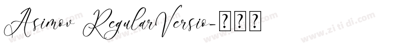 Asimov RegularVersio字体转换